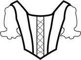 Unfinished Bodice Kit: Adult 8 Piece Peasant-Style